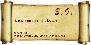 Sauerwein István névjegykártya